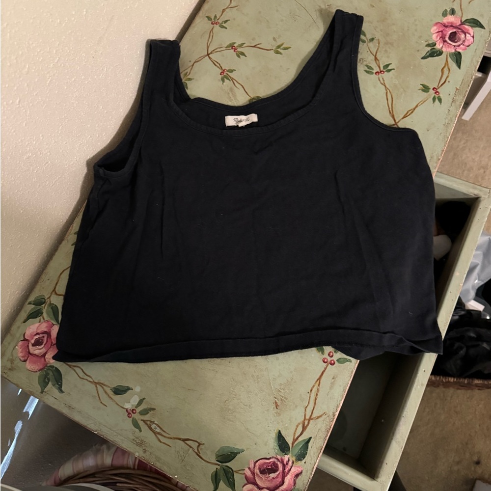 Madewell Black Crop Top